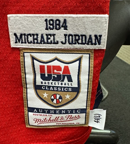 Mitchell & Ness USA Basketball Classics 1984 Michael Jordan #9 Jersey 44 (L) Red - product listing photo