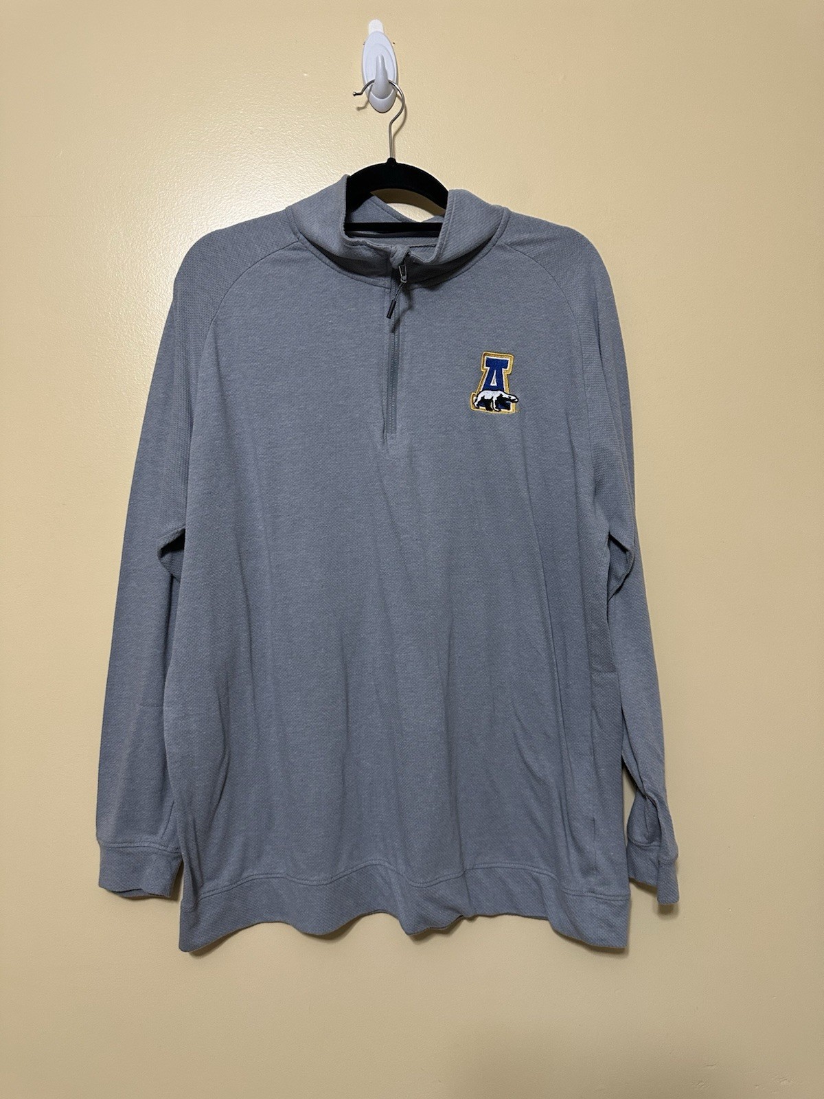 Champion University Of Alaska Fairbanks Nanook Quarter Zip Knit Pullover Men XL