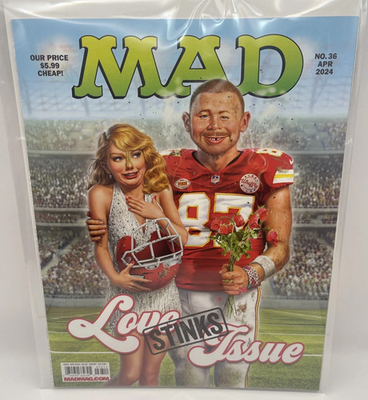 #ad MAD MAGAZINE #36 Love Stinks Issue Taylor Swift amp; Travis Kelce 2ND PRINT NM Bamp;B $13.99