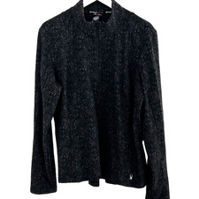 Spyder Active Half Zip Pullover Women's Size XXL Fleece Printed Black Grey