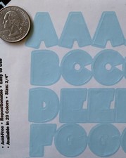 PASTEL BLUE 3/4  Chunky Alphabet Stickers 233pc Making Memories  Numbers  Letters  