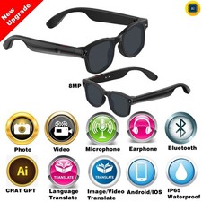 Chat-GPT AI Smart Glasses Video Recording Translation Music Earphone Sunglasses