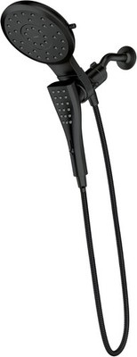 MOEN 220C3BL Verso 8-Spray Patterns w/1.75 GPM 7'' Dual Hand Shower Matte Black