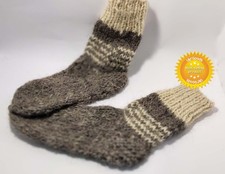 Calcetines hechos a mano gruesos cálidos suaves largos lana de oveja natural 100% todas las tallas