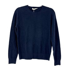 EVERLANE Women's The Classic Cashmere Crew Sweater S Navy Blue Soft NWT B38