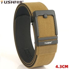 New 4.3cm Hard Gun Belt for Men and Women Alloy Automatic Buckle Tactical