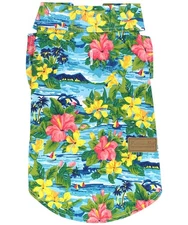 Parisian Pet Dog Hawaiian Shirt - Summer Cotton Clothes for Small Pups, Size S