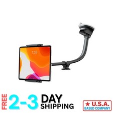 Universal Tablet Car Holder - Washable Suction Cup  Flexible Gooseneck Design