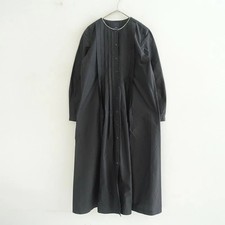 Mina Perhonen Nubes Tuck Flare Dress 38 Cotton Silk Used