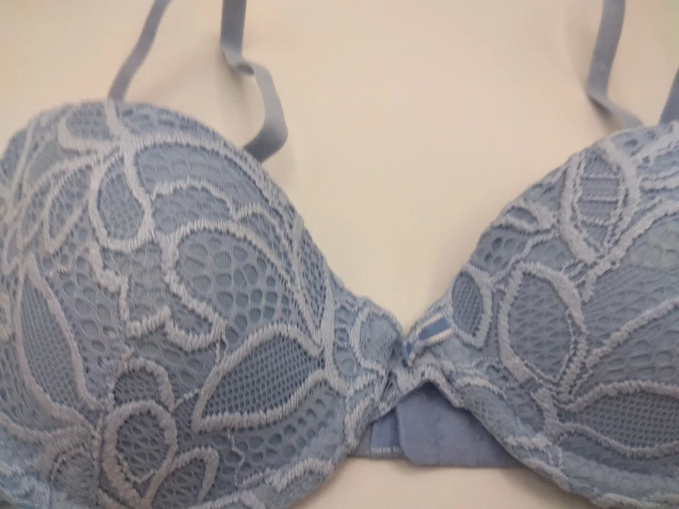 Joe Boxer RN 15099 Blue Polyamide Lace Cup Underwire T Shirt Bra Size 34 A   (9) - Image 2 of 4