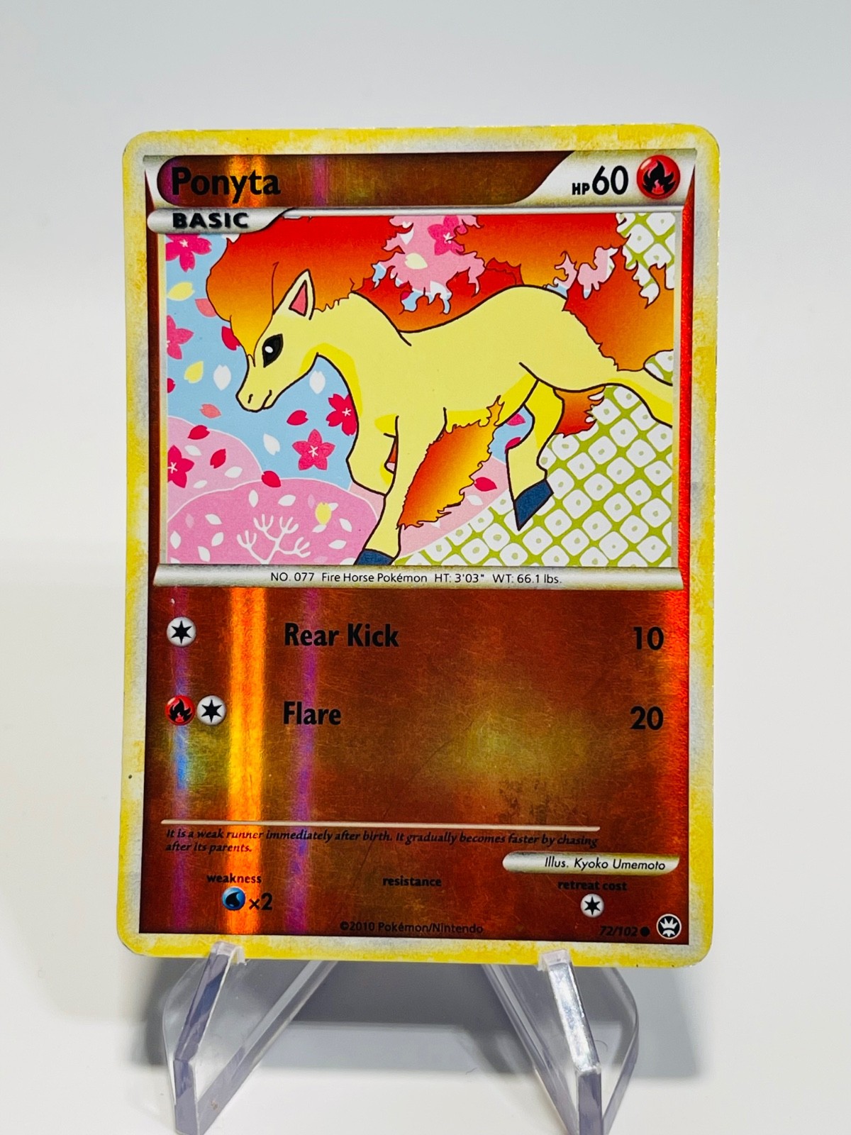 PONYTA 2010 Pokemon Triumphant REVERSE HOLO COMMON 72/102 POKÉMON