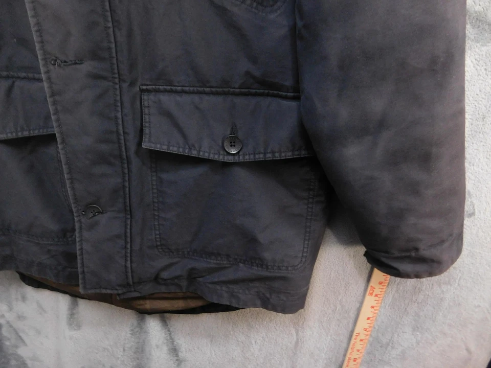 Chaqueta Timberland Para Hombre Mediana Negra Impermeable Parka Imitación Piel Capucha Forro Acolchado Foto 4 de 4