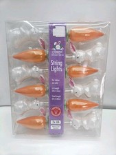 Easter String Lights Blow Mold Bunnies And Carrots New Battery Operated 