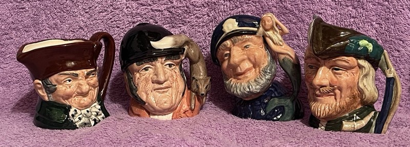 Lot Of 4 ~ Royal Doulton Toby Character Mugs/Jugs ~ Approx. 3 1/4” Tall…
