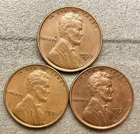 1937-p 1937-D 1937-S  Lincoln Wheat Cents [XF EF] Extrm Fine (37d Cleaned) B681