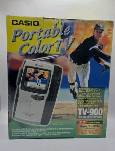 Vintage Casio TV-900 Portable Color LCD Handheld TV 2.3