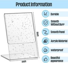 33 Pack Acrylic Picture Frames 4x6, Clear Plastic Photo Frames with Slanted Back