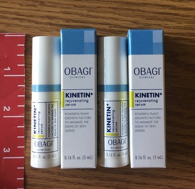 Set of 2 Mini OBAGI Clinical Kinetin+ Rejuvenating Serum 0.16 oz/5 ml - NIB Note