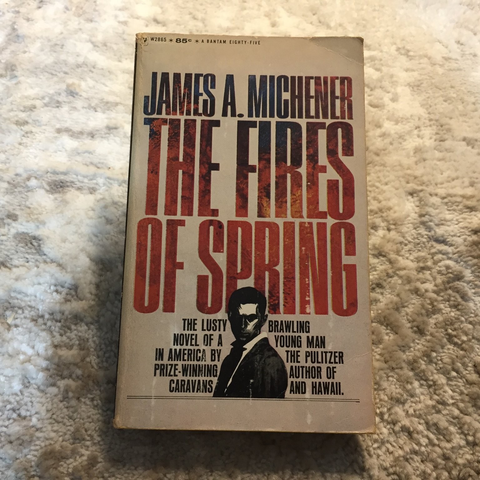 The Fires of Spring James A. Michener 1964 Bantam Paperback Coming of Age Book
