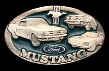 PK10149 NOS VINTAGE 1990  FORD MUSTANG  COMMEMORATIVE CAR BELT BUCKLE
