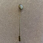 Vintage Opalite Opal Oval Frame Gold Tone Stick Pin Lapel Hat Costume Jewelry