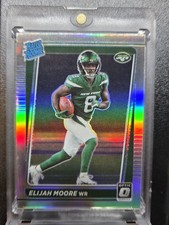 Elijah Moore Rookie RARE REFRACTOR ?SP?INVESTMENT CARD ?Jets ? HOLO. rookie card picture
