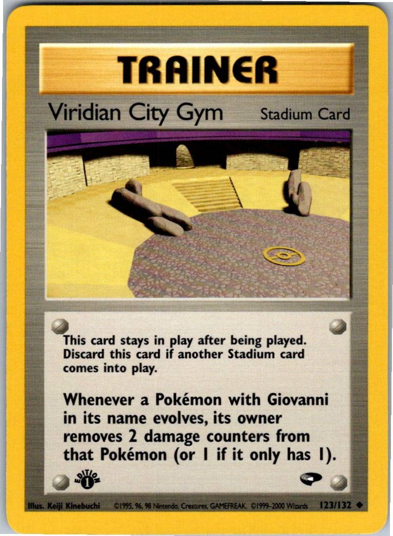 Viridian City Gym Uncommon Gym Challenge 123/132 NM 1st Edition