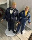 2 GI Joes -US Navy Blue Angel 1996 And -2003 GI Joe Action Pilot USAF Air Police