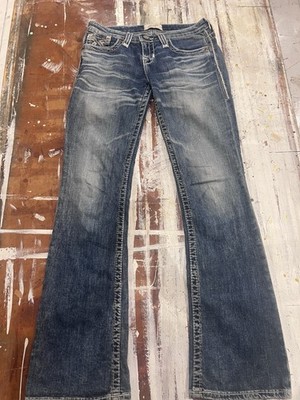 Big Star Liv Bootcut Jeans Size 25R Low Rise Embroidered Denim
