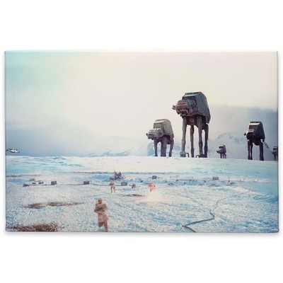 Open Road Brands Disney Star Wars Hoth Scene Gallery Wrapped Canvas Wall Deco...