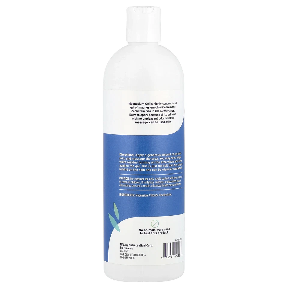 Gel de magnesio Life Flo Health 16 fl oz 473 ml no probado en animales Foto 2 de 2