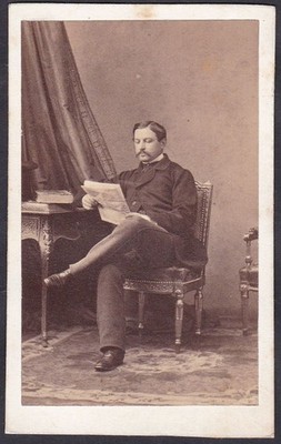 Photo CDV Ancienne – Comte Edouard Gardès, Avocat à Albi – Chevalier De L’Ordre Pie IX – Tirage Original Avant 1900