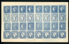 83051 MAURITIUS 1848-59 sheet with 4x8 stamps (32) - FREE SHIPPING priv. reprint