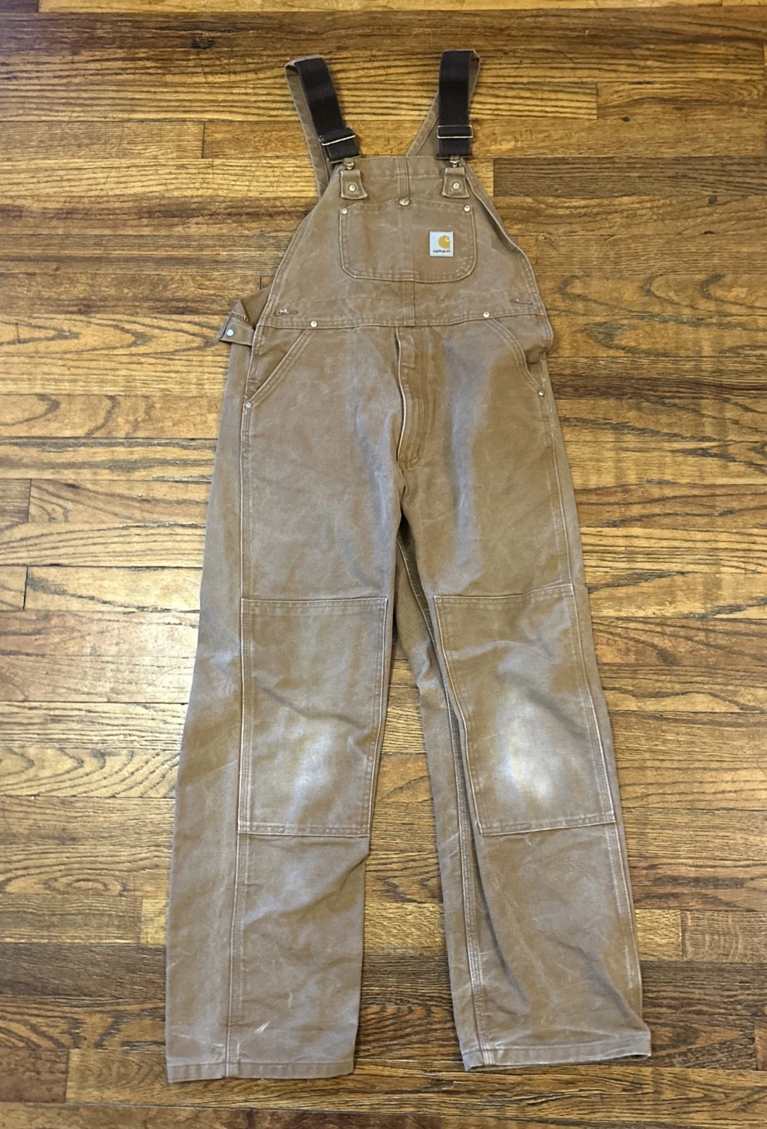 Carhartt Bib Overalls Duck Canvas Double Knee YYR01 BRN Youth Boys Size XL 18-20
Opens in a new wind