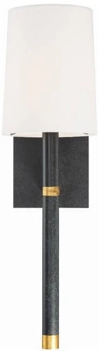 Crystorama Weston 14 1/2" High Black Wall Sconce - Picture 1 of 7