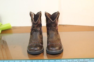 Justin Gypsy kids boot  Size 11 D Brown/Pink  Cowboy Boots Style 9205JR