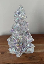 Mosser Glass USA Christmas Tree CRYSTAL CARNIVAL (Clear) - 8" tall Holiday Decor