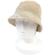 Hermes Gene Cotton Terry Baguette Hat Beige 58 Used Excellent Condition