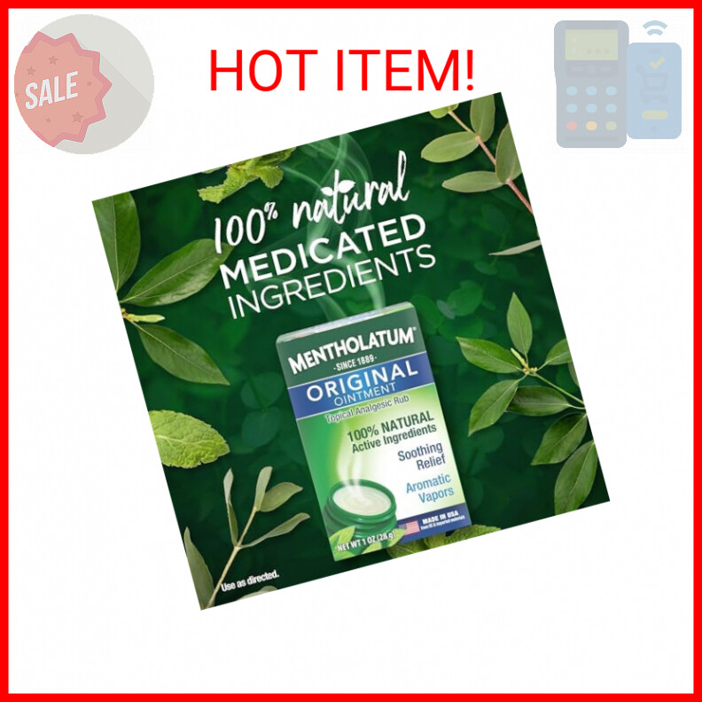 Mentholatum Original Chest Rub Ointment , White, 3 Ounce (Pack of 1