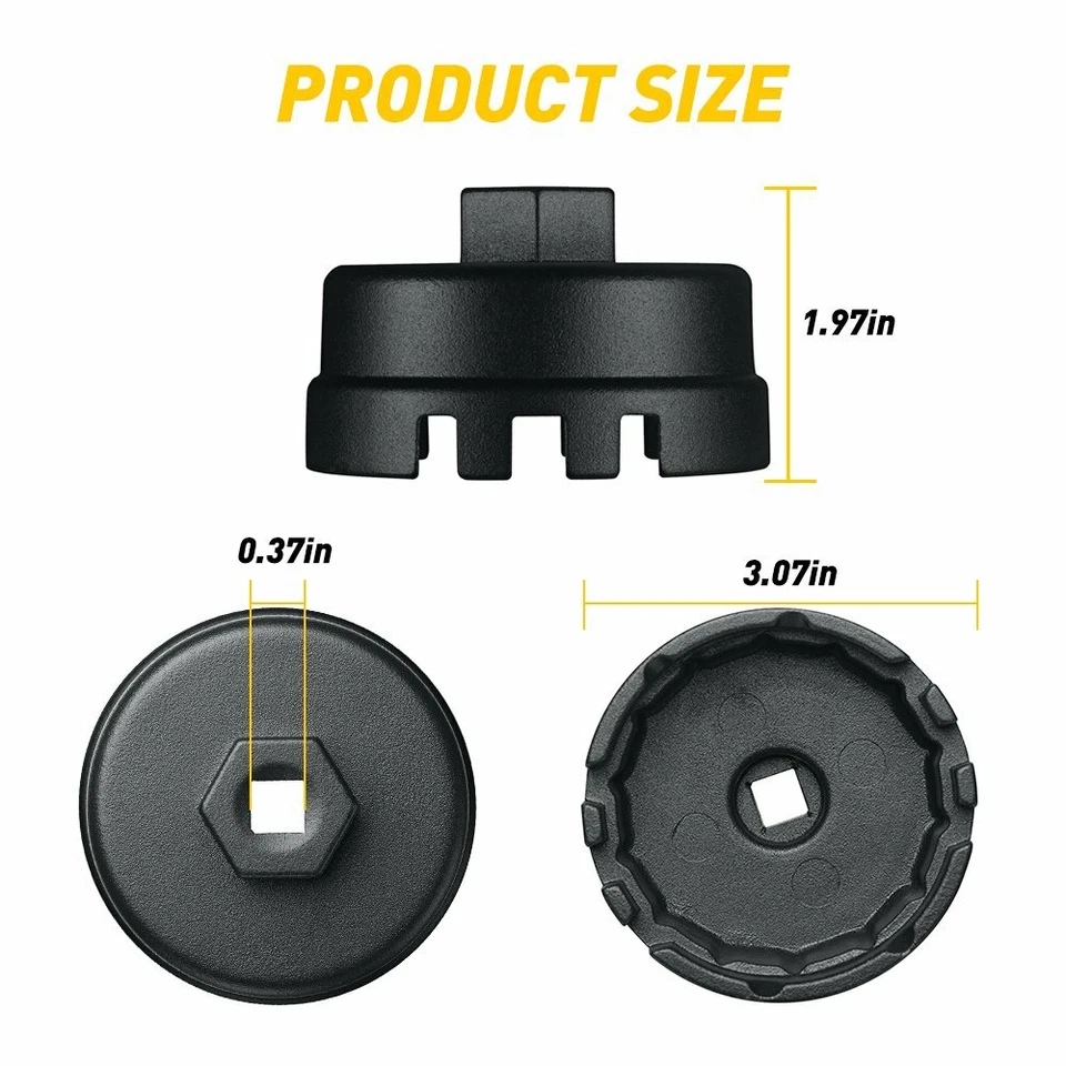 Oil Filter Cap Wrench Cup Socket Remover Tool Fit For Toyota Lexus 64MM 14Flutes - Image 2 of 4