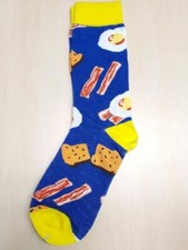 Royal Blue Bacon Eggs Toast Socks SF1179