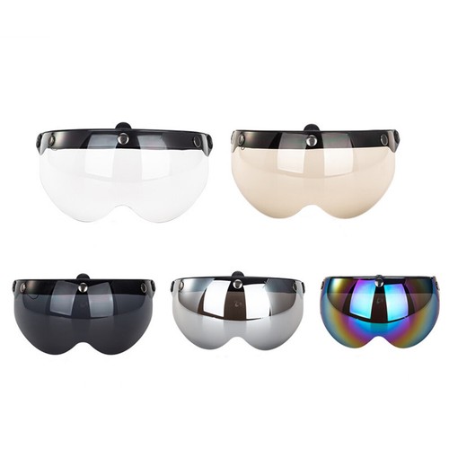 () Universal 3 Snap Retro Helm Visier Winddicht Sonnenschutz - Bild 3 von 8
