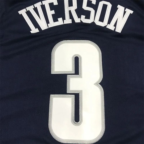Maglia Basket Maglia Uomo 3 Iverson Georgetown Hoyas Sport Atletici - Foto 7 di 16