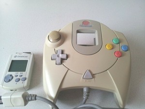SEGA-Dreamcast-Official-Controller-HKT-7700-with-Memory-Working-F-S