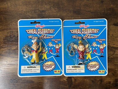 Kellogg s Cereal Celebrities Rice Krispies Key Chain Snap & Pop 1998 Toy