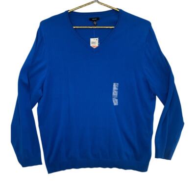 Alfani Men's Lightweight V-Neck Sweater, Primary Blue Size 3XL