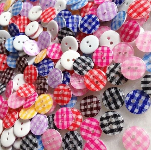 100 Pcs Mixed Color Round Resin Button For Sewing Scrapbook Buttons erk845 - Image 3 of 4