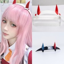 New Darling In The Franxx Zero Two Cosplay Horn Headband Devil Hairband Prop