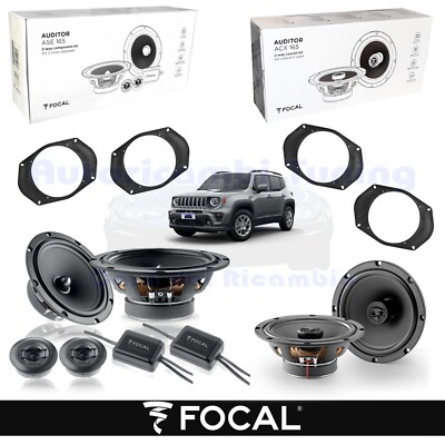 Speakers Ant + Post FOCAL AUDITOR ASE165 + ACX165 for Jeep Renegade