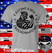 Camiseta, Pollo, Faith Family Freedom Fowl, Granja avícola, Granjero, Gallina, Pullet, Sudadera con capucha